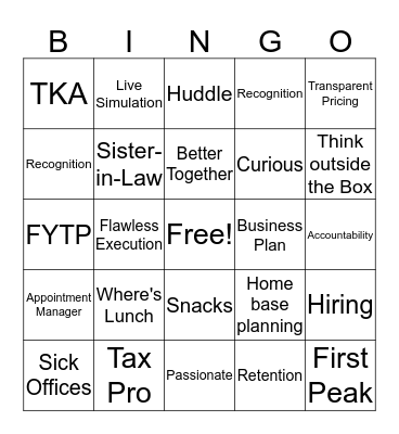 Central Market BINGO Card