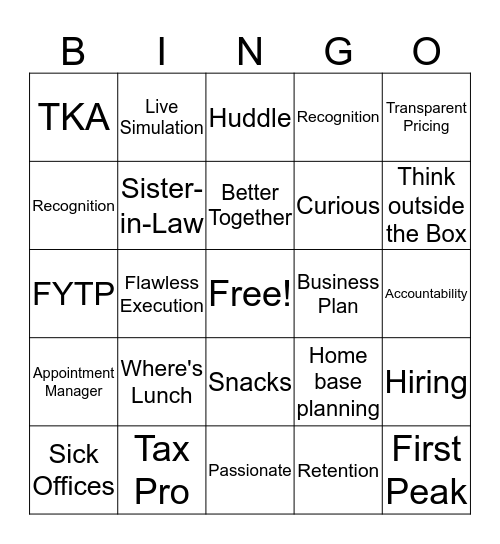 Central Market BINGO Card