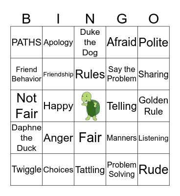 PATHS BINGO Card