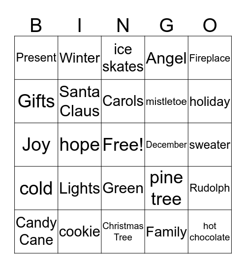 Christmas Bingo Card