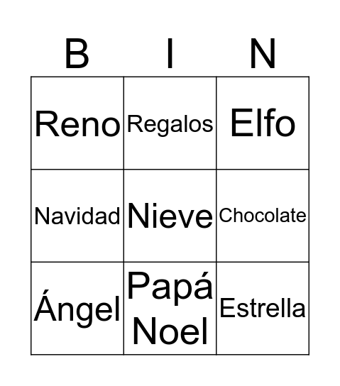 La Navidad Bingo Card