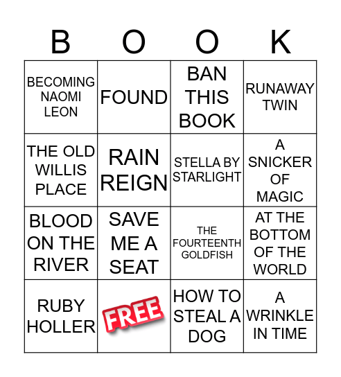 BOOK WARRIOR BINGO Card