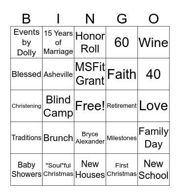 2018 Bingo Card