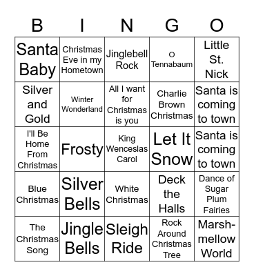 Christmas Bingo Card