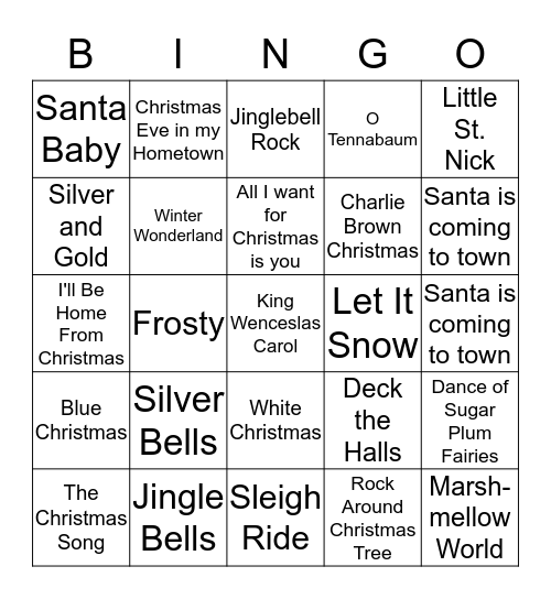 Christmas Bingo Card