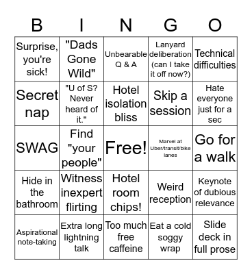 Conference Bingo! Bingo Card