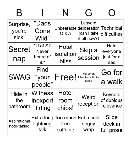 Conference Bingo! Bingo Card