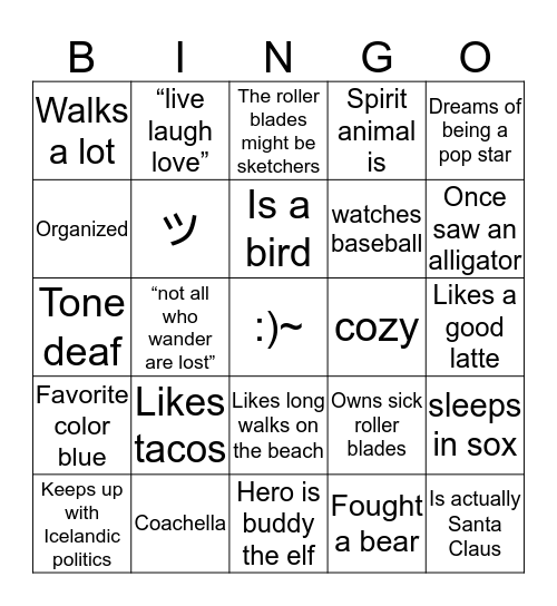 enneagram bingo  Bingo Card