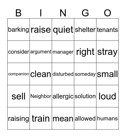 Debate Bingo Card