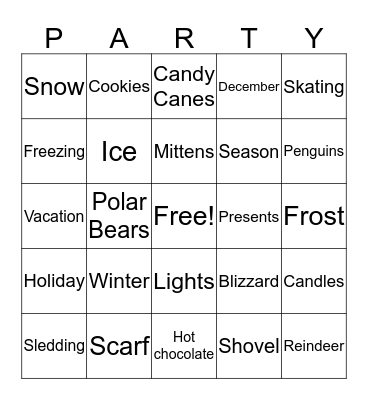 Winter Bingo Card