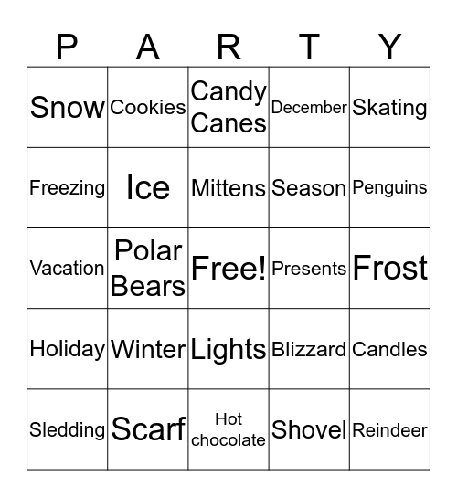 Winter Bingo Card