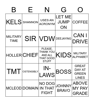Bingo Card