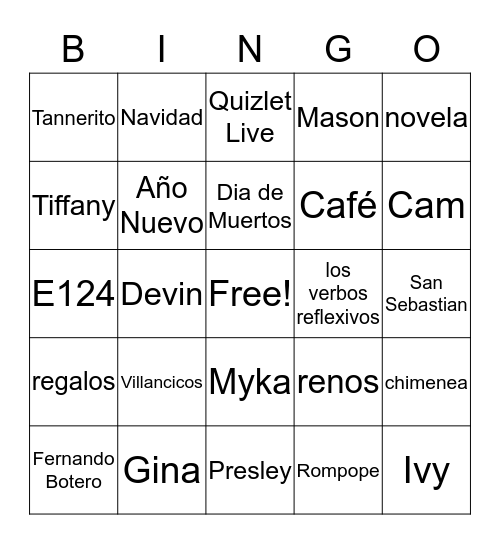 FELIZ NAVIDAD Bingo Card