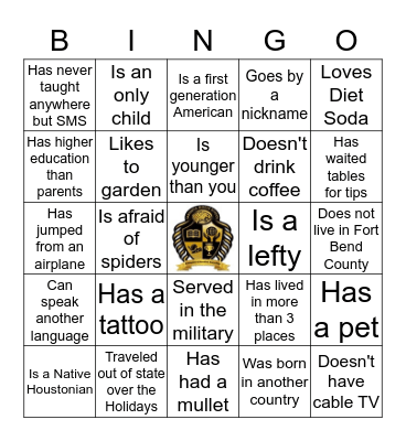 Getting to Know you JAG Bingo  Bingo Card