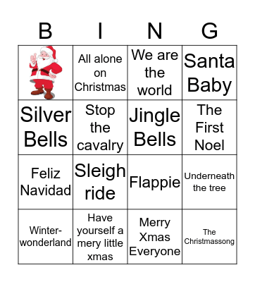 Kerst bingo Card