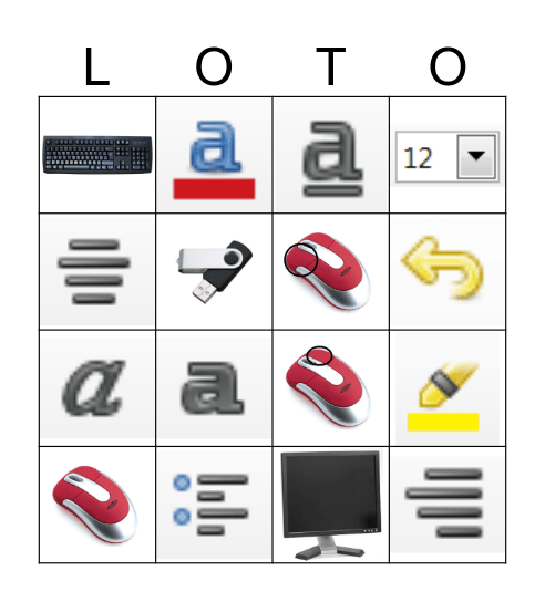 LOTO WORD Bingo Card