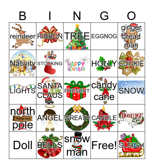 CHRISTMAS BINGO  Bingo Card