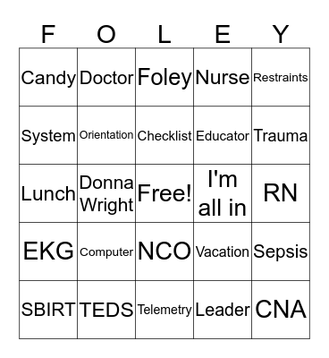 Engagement on Unit Bingo Card