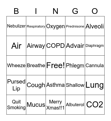 Better Breathers Bingo Card