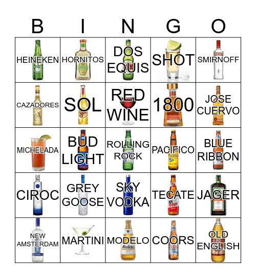 DRUNK BINGO Card