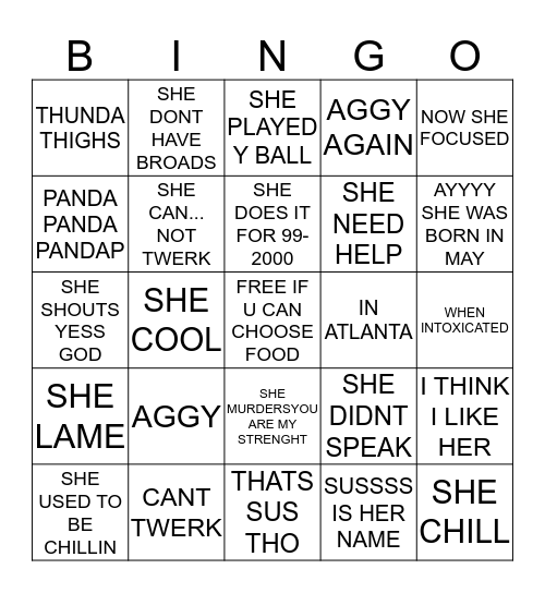 ALL ABOUT ASYA Bingo Card