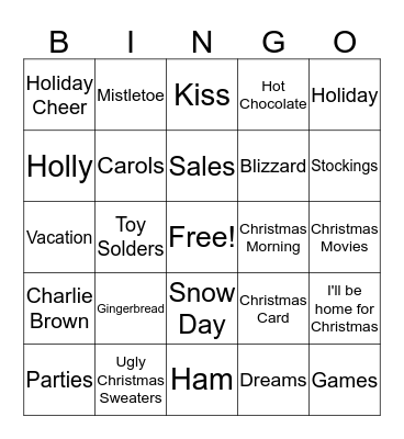 CHRISTMAS BING Bingo Card