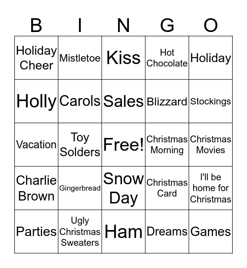 CHRISTMAS BING Bingo Card