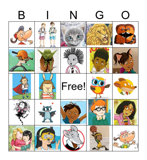 Book Character Bingo Card