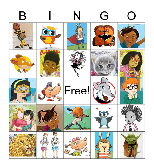 Book Character Bingo Card