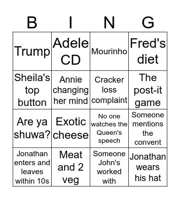 Xmas Bingo Card