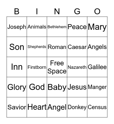 Jesus is Born! Bingo Card