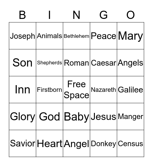 Jesus is Born! Bingo Card