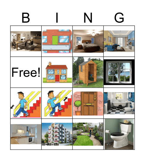 Rooms Bingo Card