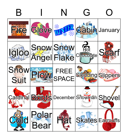 Winter Bingo Card