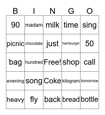 265, Bingo! Bingo Card