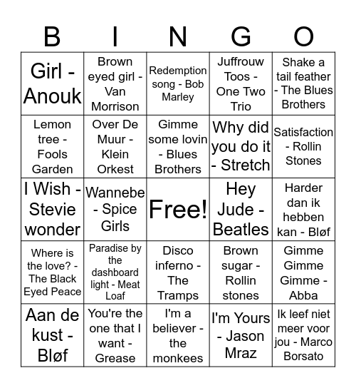 QOORE Christmas Bingo Card