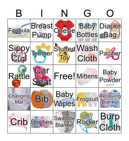 Te Ann's Baby Shower Bingo Card