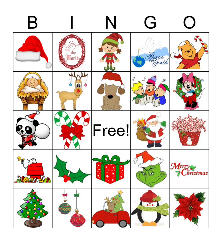 Merry Christmas Bingo Card