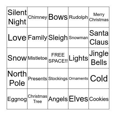 Christmas BINGO Card