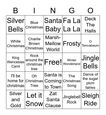 Christmas Bingo Card