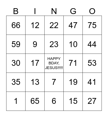 !!! 1ST ANNUAL PDL CHRISTMAS EVE BINGO!!! Bingo Card