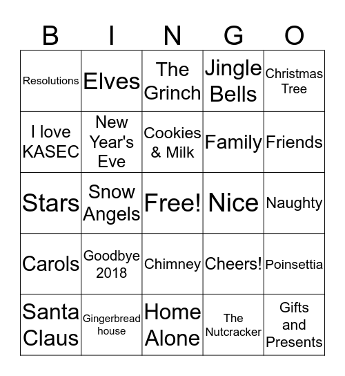 KASEC Bingo! Bingo Card