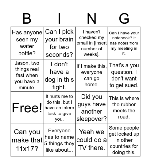 Eric's Brand Voice Bingo Card