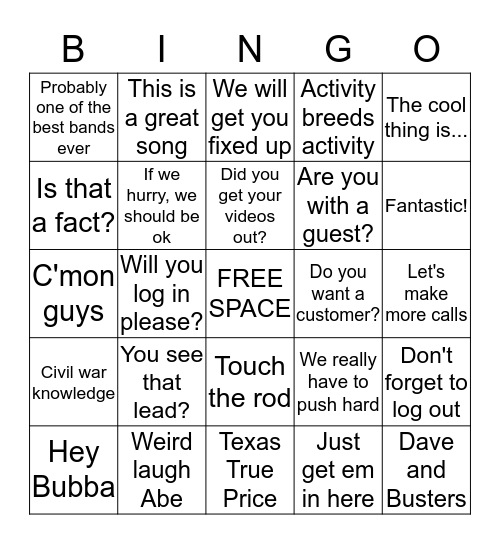 ARC BINGO Card