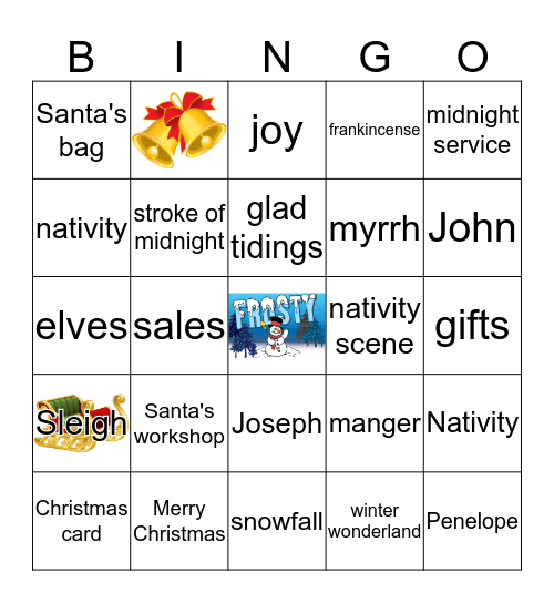 CHRISTMAS BINGO 2018 Bingo Card