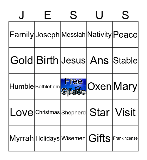 HAPPY BIRTHDAY JESUS Bingo Card