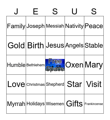 HAPPY BIRTHDAY JESUS Bingo Card