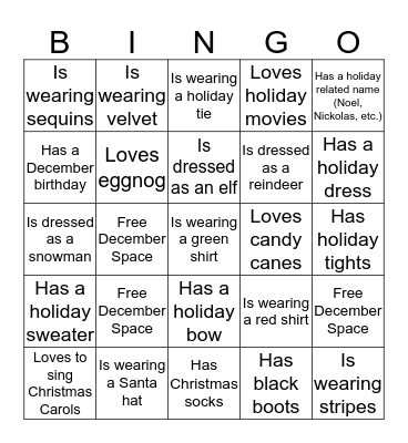 Get to Know You BINGO Card