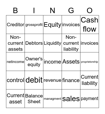 Accounting Bingo Card