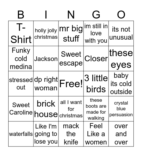 Christmas 2018  Bingo Card